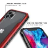 iPhone 13 Pro átlátszó TPU Shield tok alumínium kerettel piros ütésálló, anti shock - 2. kép