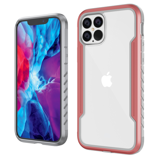 iPhone 13 Pro átlátszó TPU Shield tok alumínium kerettel rose gold ütésálló, anti shock iPhone 13 Pro átlátszó TPU Shield tok alumínium kerettel rose gold ütésálló, anti shock