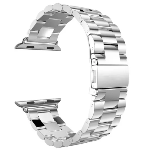 Apple Watch 4/5/6/7/8/SE (38/40/41mm) fém óraszíj ezüst színű Alphajack