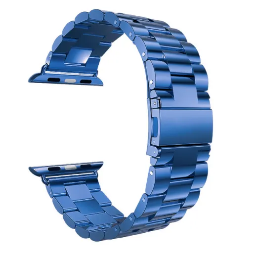 Apple Watch 4/5/6/7/8/SE/Ultra (42/44/45/49mm) fém óraszíj kék színű Alphajack