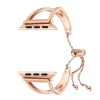 Apple Watch 4/5/6/7/8/SE (38/40/41mm) karkötő formájú fém óraszíj rose gold színű Alphajack - 0. kép