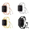 Apple Watch 4/5/6/7/8/SE (38/40/41mm) karkötő formájú fém óraszíj rose gold színű Alphajack - 3. kép