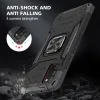 Samsung Galaxy A03s fokozott védelmet biztosító TPU tok kihajtható mágneses támasszal fekete Alphajack (PROTECTION-2) - 3. kép