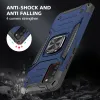 Samsung Galaxy A03s fokozott védelmet biztosító TPU tok kihajtható mágneses támasszal kék Alphajack (PROTECTION-2) - 4. kép