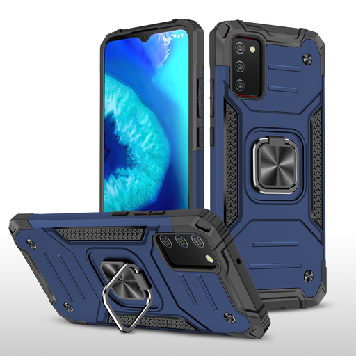 Samsung Galaxy A03s fokozott védelmet biztosító TPU tok kihajtható mágneses támasszal kék Alphajack (PROTECTION-2) Samsung Galaxy A03s fokozott védelmet biztosító TPU tok kihajtható mágneses támasszal kék Alphajack (PROTECTION-2)