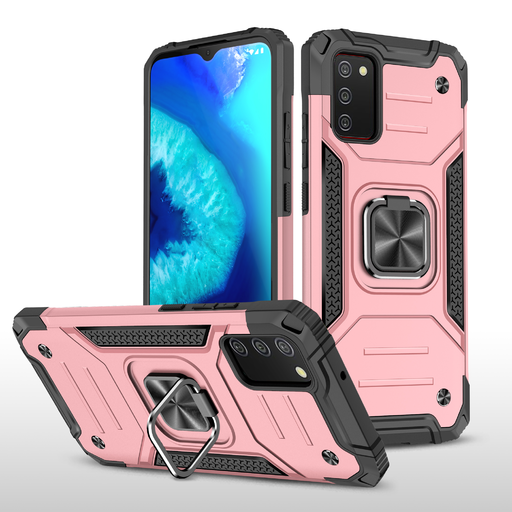Samsung Galaxy A03s fokozott védelmet biztosító TPU tok kihajtható mágneses támasszal rózsaszín Alphajack (PROTECTION-2) Samsung Galaxy A03s fokozott védelmet biztosító TPU tok kihajtható mágneses támasszal rózsaszín Alphajack (PROTECTION-2)