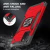 Samsung Galaxy A03s fokozott védelmet biztosító TPU tok kihajtható mágneses támasszal piros Alphajack (PROTECTION-2) - 1. kép