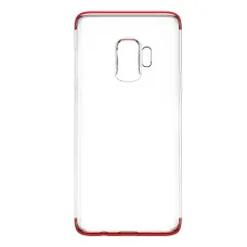 Baseus Armor áttetsző TPU tok Samsung S9 G960 piros színű kerettel