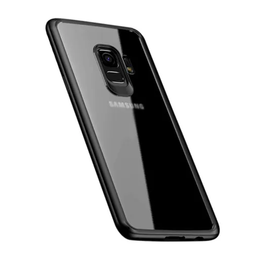 IPAKY Frame áttetsző TPU tok Samsung S9 G960 fekete színű kerettel