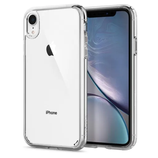 iPhone XR átlátszó Spigen Ultra hibrid tok, PC borítással TPU vázzal