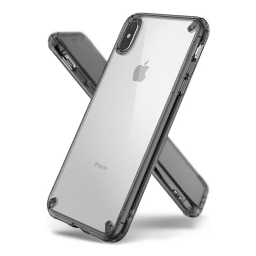 iPhone XS MAX Ringke Fusion PC tok TPU kerettel fekete kerettel