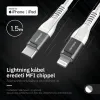 Lightning iPhone kábel 1.5m Type-C fejjel MFi Alphajack (CL15-WG) fehér/szürke - 2. kép