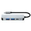 Tech-Protect V2 TYPE-C HUB Adapter 4in1 szürke - 4. kép
