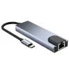 Tech-Protect V3 TYPE-C HUB Adapter 5in1 szürke - 2. kép
