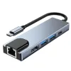 Tech-Protect V3 TYPE-C HUB Adapter 5in1 szürke - 3. kép