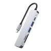 Tech-Protect V4 TYPE-C HUB Adapter 6in1 szürke - 4. kép