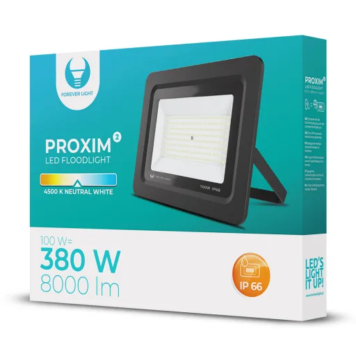 Forever Light LED-es reflektor PROXIM II 100W 4500K IP66