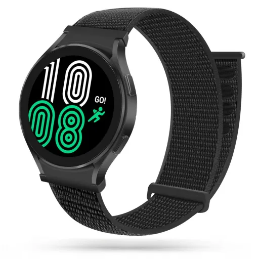 Samsung Galaxy Watch 4 40 / 42 / 44 / 46 mm Tech-Protect Nylon szíj fekete