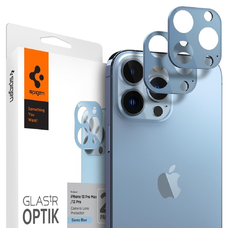 iPhone 13 Pro / 13 Pro Max Spigen Optik.TR 2x kameralencsevédő 9H üveg Sierra kék (AGL04032)