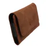 iPhone 5 / 12 Mini Nexeri 3D Crazy Övre fűzhető bőr telefontartó tok barna - 3. kép