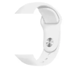 Apple Watch 3/4/5/6/7/8/SE (38/40/41mm) szilikon óraszíj fehér színű Alphajack