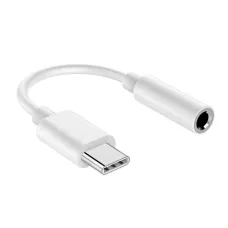 USB Type-C - 3.5mm jack átalakító adapter fehér (DAC chip) TRRS