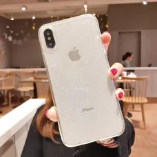 Iphone 11 ezüst Csillámos Szilikon tok ezüst