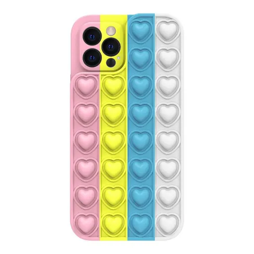 iPhone 11 Szíves POP IT telefontok - Color 2 - rózsaszín, sárga, kék, szürke iPhone 11 Szíves POP IT telefontok - Color 2 - rózsaszín, sárga, kék, szürke