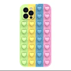 Motorola Moto G10/G10 Power/G20/G30  Szíves POP IT telefontok - Color 4 - zöld, sárga, kék, rózsaszín