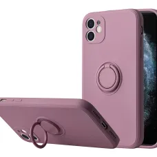 iPhone 13 Pro Vennus szilikon tok hátlapi gyűrűvel lila