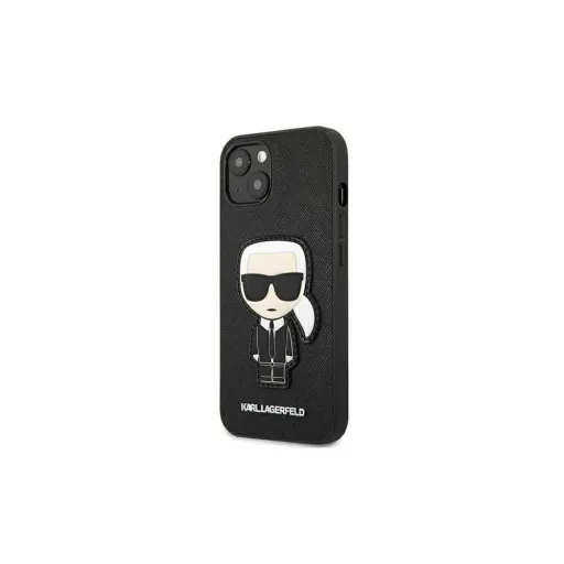 iPhone 13 Mini Karl Lagerfeld Saffiano Head tok fekete (KLHCP13SOKPK)