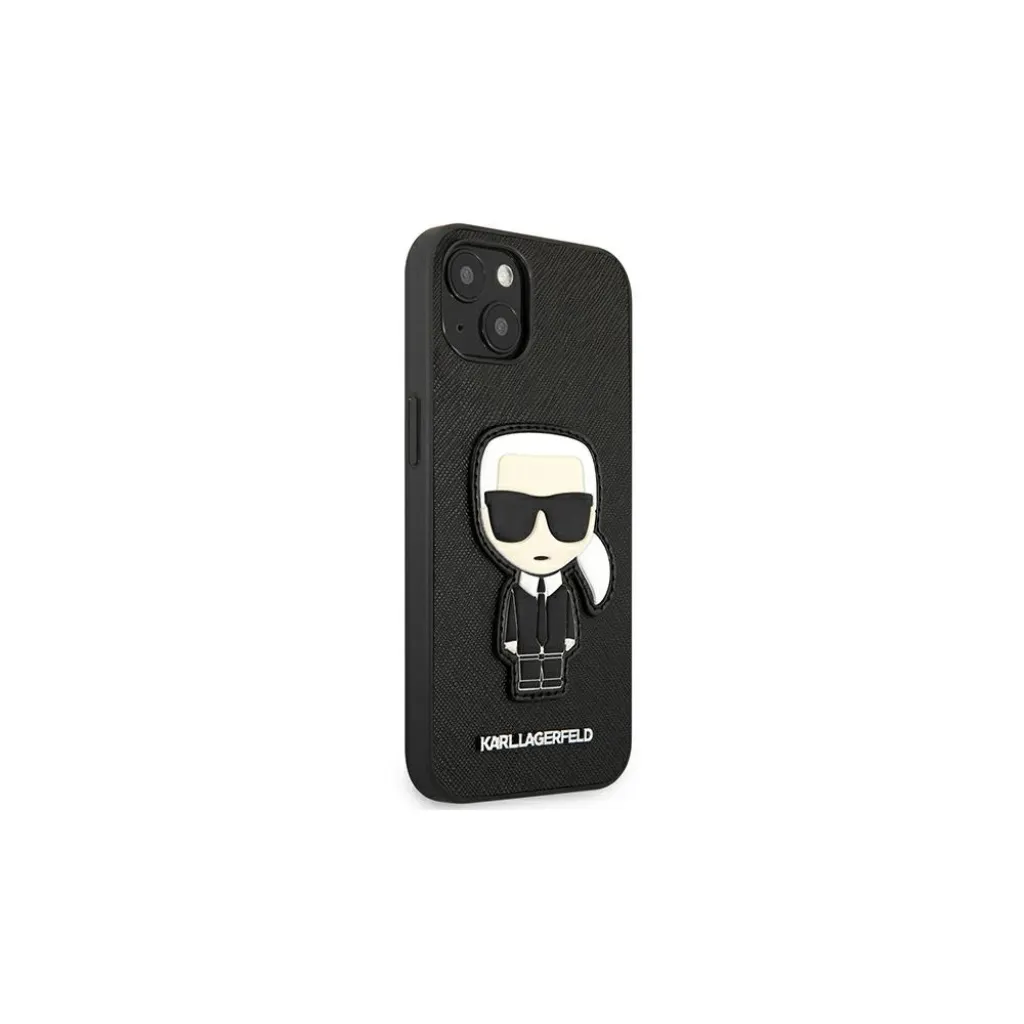 iPhone 13 Mini Karl Lagerfeld Saffiano Head tok fekete (KLHCP13SOKPK) - 8