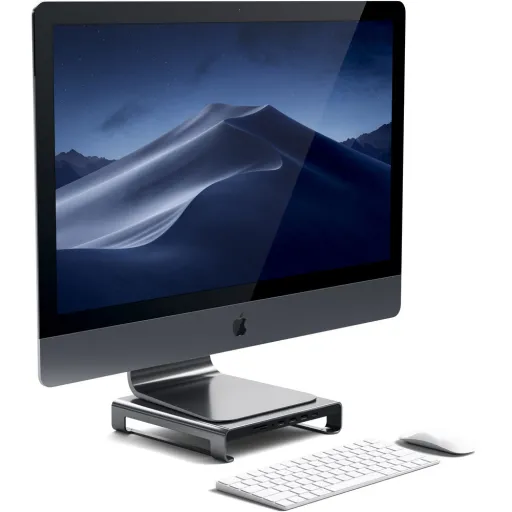 Satechi Alumínium iMac- és kijelzőállvány HUB asztroszürke (ST-AMSHM)