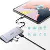 Choetech 9 az 1-ben multifunkcionális USB Type C HUB szürke (HUB-M15) - 4. kép