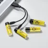 Baseus 2x 1920mAh AA R6 újratölthető elem beépített micro USB töltőporttal fekete és sárga színben (PCWH000211) - 1. kép