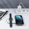 Choetech MFI Qi 2 az 1-ben vezeték nélküli töltő okostelefonokhoz / Apple Watch állvánnyal USB Type C fehér (T317) - 1. kép