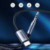 Ugreen AUX audio kábel 3.5mm mini jack - USB Type-C  1m black (CM450 20192) - 3. kép