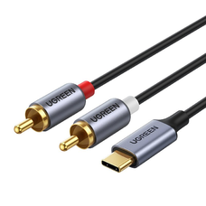 Ugreen USB Type-C  - 2RCA audio kábel 1.5m szürke (20193 CM451)