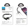 Joyroom fejhallgató elosztó audiokábel AUX 3.5mm-es mini jack - 2x 3.5mm-es mini jack 0.2m fekete (SY-A04) - 0. kép