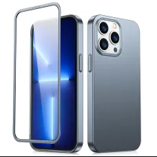 iPhone 13 Pro Max Joyroom 360 Full Case tok + kijelzővédő üvegfólia szürke