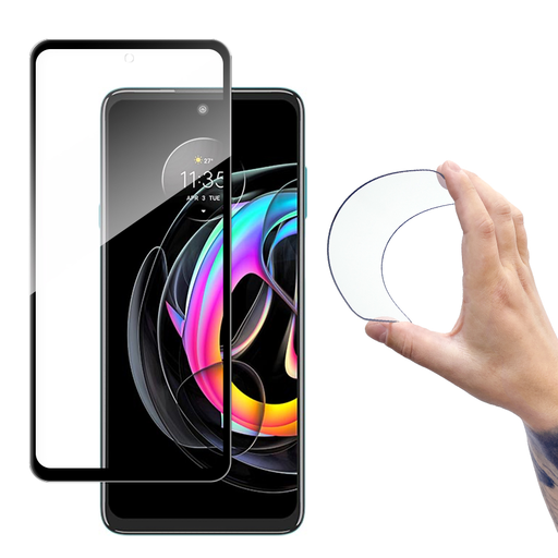 Motorola Moto Edge 20 Pro Wozinsky Flexi nano hybrid kijelzővédő üvegfólia fekete Motorola Moto Edge 20 Pro Wozinsky Flexi nano hybrid kijelzővédő üvegfólia fekete