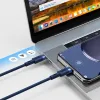 Joyroom USB Type C - USB Type C kábel 3A 1.8m kék - 2. kép