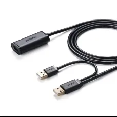 Ugreen USB 2.0 Aktív toldó, hosszabbító kábel 5m fekete (US137)