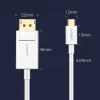 Ugreen Unidirekciós USB Type-C - Display Port 4K 1.5m Fekete (MM139) Adapter Kábel - 2. kép