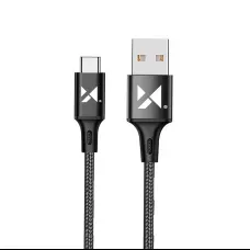 Wozinsky USB - USB Type-C 2.4A 2m kábel fekete (WUC-C2B)