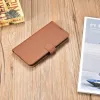 Samsung Galaxy S22+ Plus iCarer Haitang Leather Wallet Valódi Bőr Fliptok barna - 2. kép