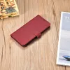 Samsung Galaxy S22 Ultra iCarer Haitang Leather Wallet Valódi Bőr Fliptok piros - 4. kép