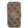 iPhone 13 Pro Guess GUBKP13L4GMGBR PU 4G Metal Logo fliptok barna - 1. kép