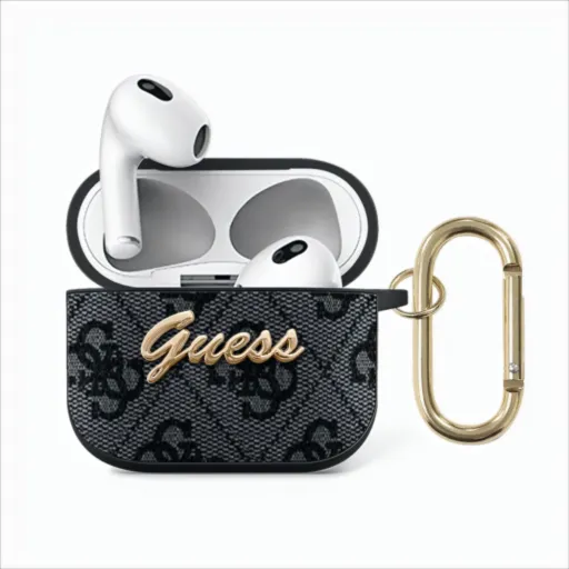 Airpods 3 Guess 4G Script pro PC/PU tok szürke (GUA34GSMK)