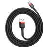 Baseus Cafule Nylon harisnyázott USB / micro USB kábel QC3.0 2.4A 1 m fekete-piros - 3. kép